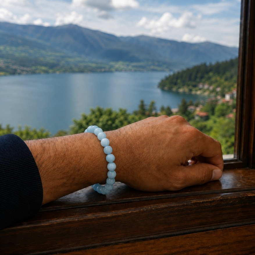 aquamarine bracelet worn aquamarine bracelet worn