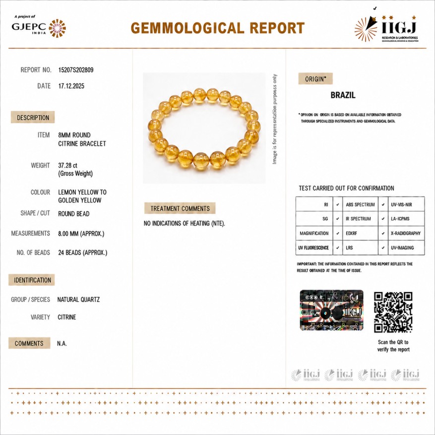 citrine bracelet certificate citrine bracelet certificate