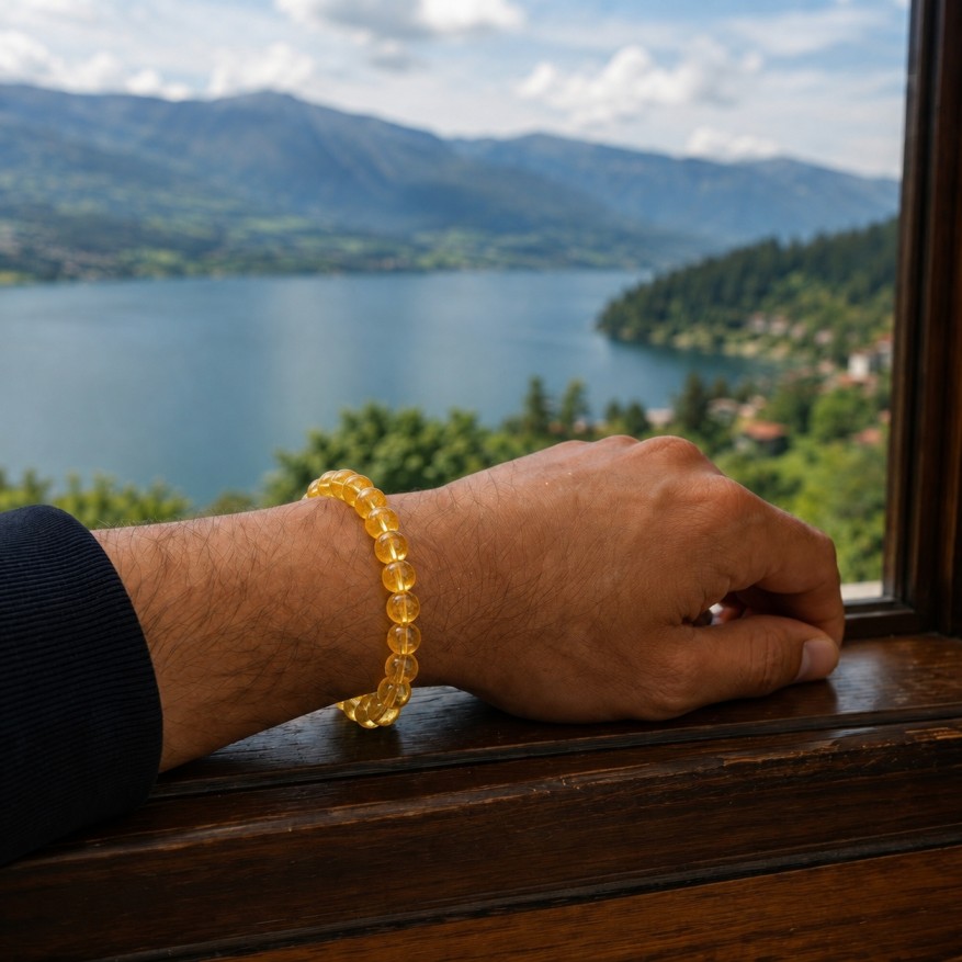 citrine bracelet worn citrine bracelet worn