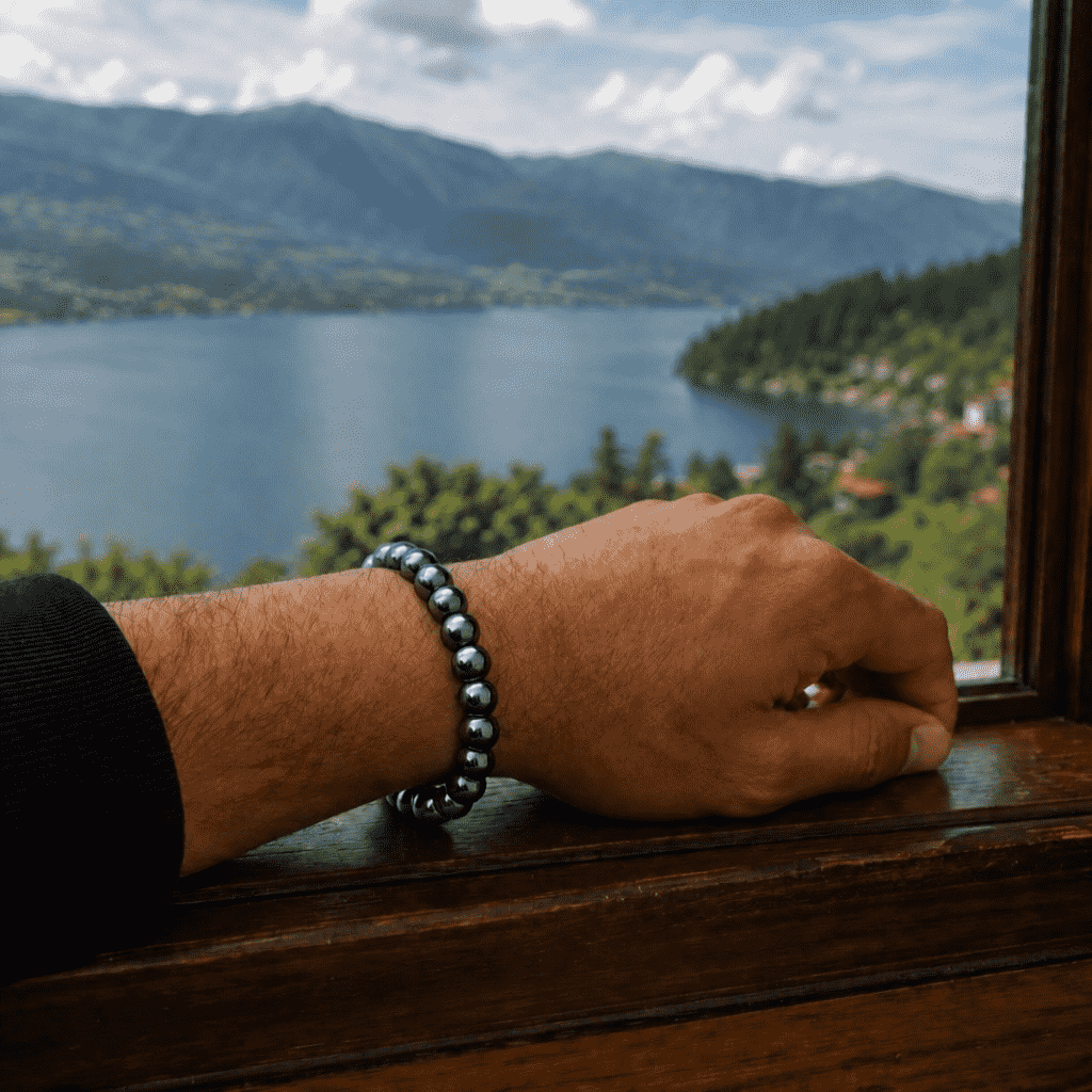 hematite bracelet worn hematite bracelet worn