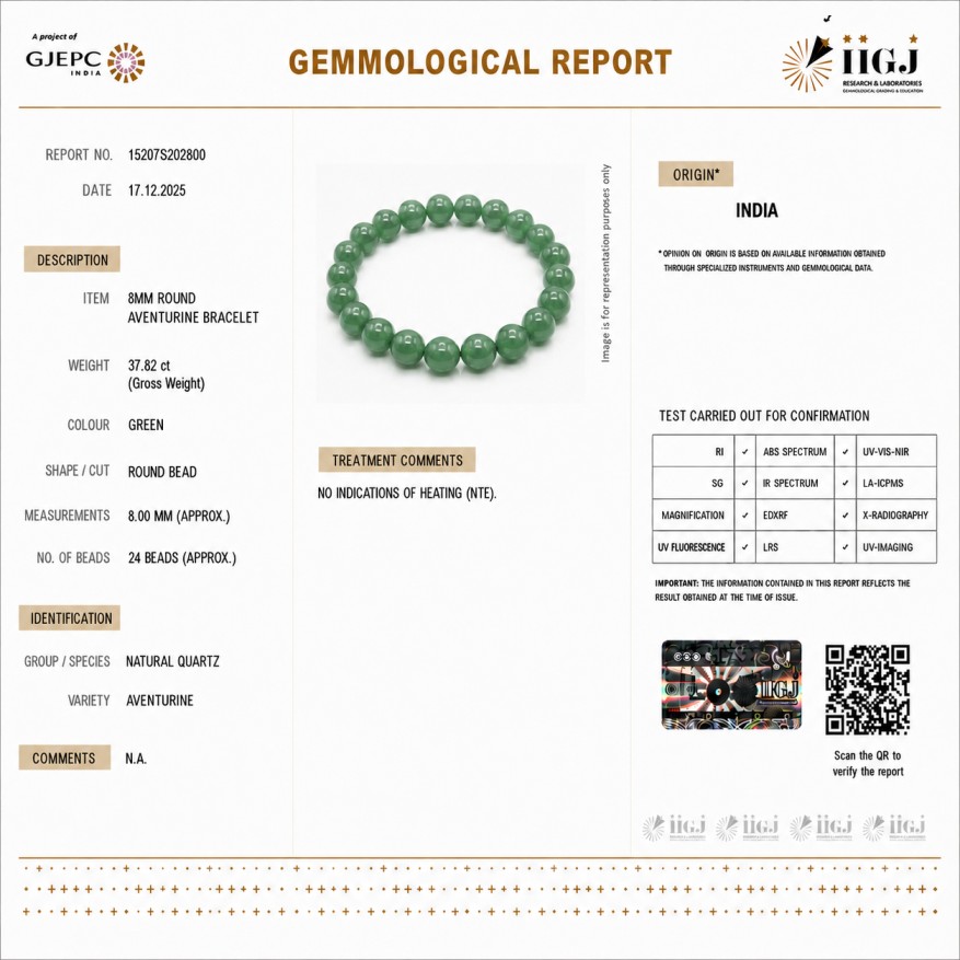 aventurine bracelet certificate aventurine bracelet certificate
