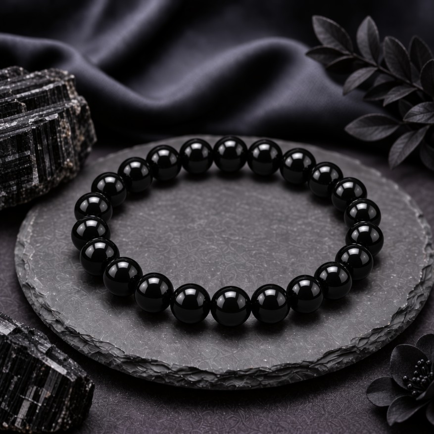 black tourmaline bracelet tanishq gems black tourmaline bracelet tanishq gems