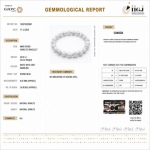 howlite bracelet certificate