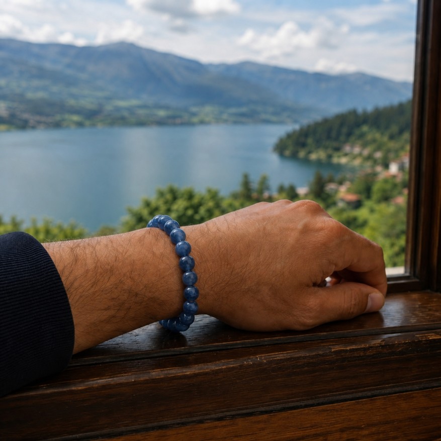 kyanite bracelet worn kyanite bracelet worn