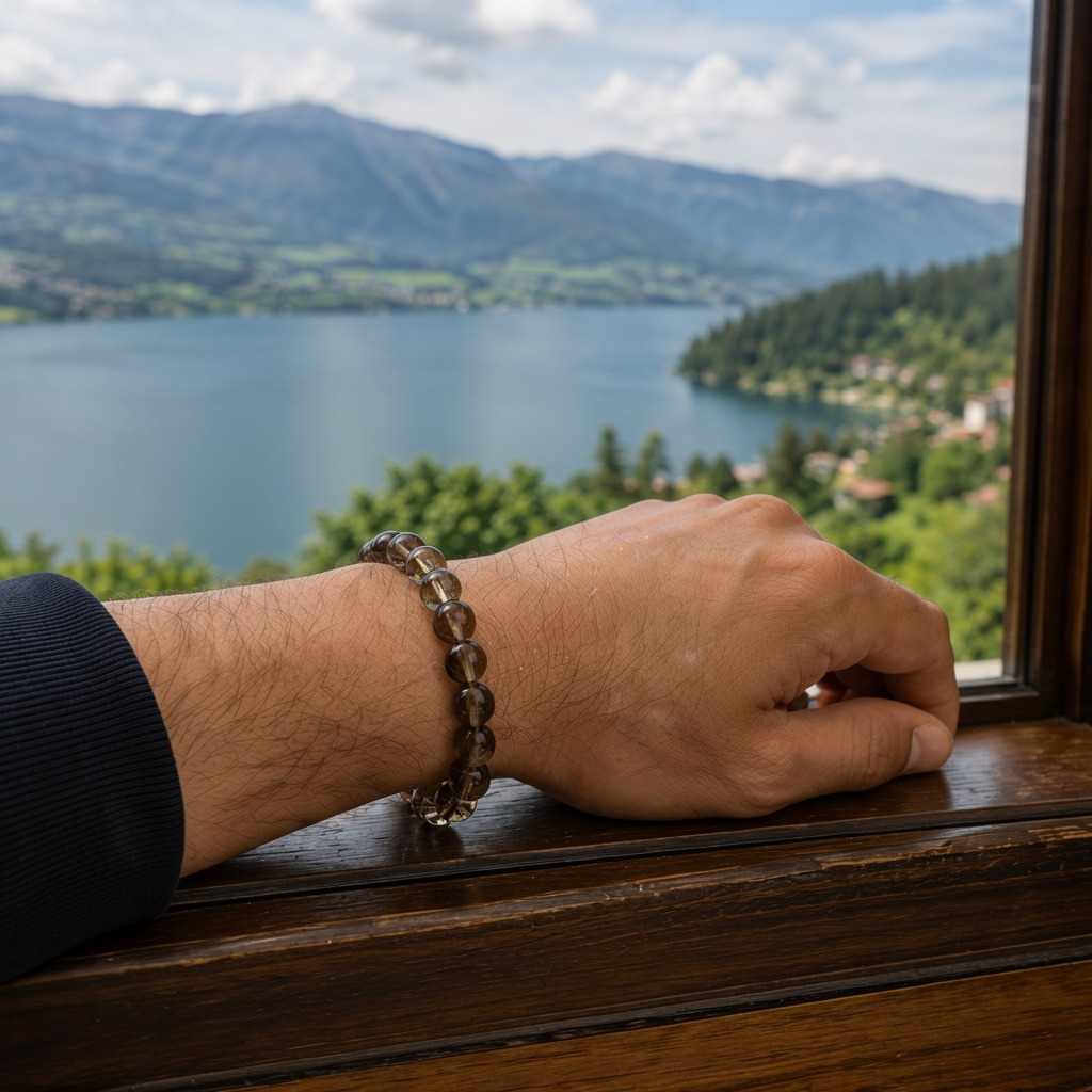 smoky quartz bracelet worn smoky quartz bracelet worn